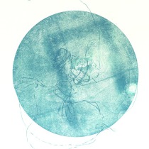 Moment der Stille, Prägedruck, 2011, 60 x 44 cm